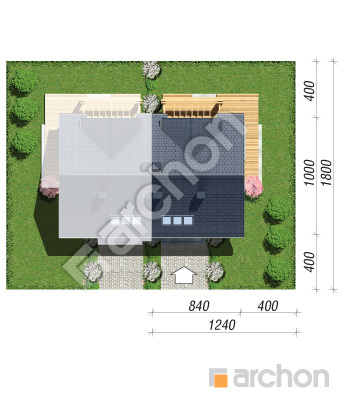 Проект дома ARCHON+ Дом в крынках 2 (Б) Ситуація