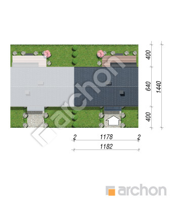 Проєкт будинку ARCHON+ Будинок в іберійках (Р2С) Ситуація