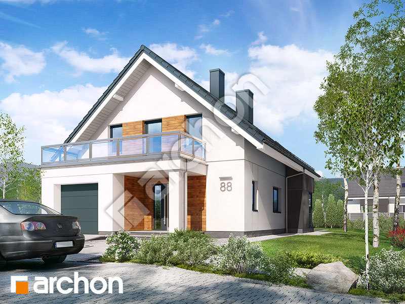 Проект будинку ARCHON+ Будинок у флоксах 2 Вид 1