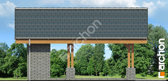 Боковой фасад Гаражный навес Н2