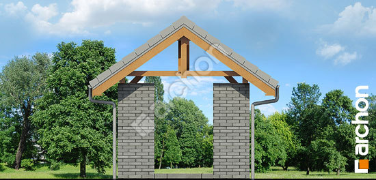 Дворовий фасад Гаражний навіс Н2