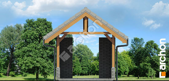 Передній фасад Гаражний навіс Н2