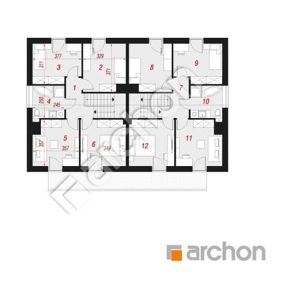 Проект будинку ARCHON+ Будинок в нарцисах (Р2) вер. 2 План мансандри