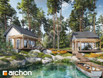 Проект дома ARCHON+ Летний домик в крокусах 4 (А) 