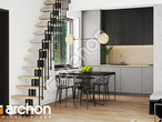 Проект дома ARCHON+ Летний домик в крокусах 4 (А) визуализация кухни 1 вид 2
