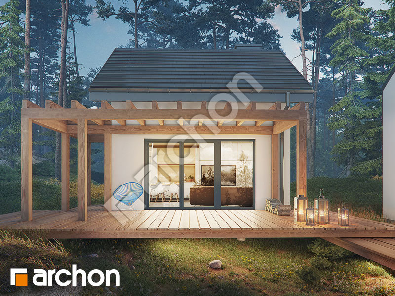 Проект дома ARCHON+ Летний домик в крокусах 4 (А) Вид 1