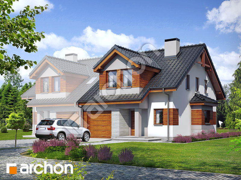 Проект будинку ARCHON+ Будинок в клематисах 9 (БТ) вер.2 Вид 1