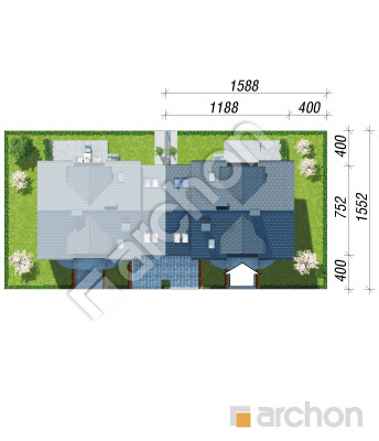 Проєкт будинку ARCHON+ Будинок у перлівці (БН) Ситуація