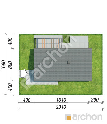 Проєкт будинку ARCHON+ Будинок в оливниках 3 (Е) ВДЕ Ситуація