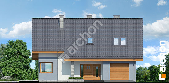 Передний фасад Дом в журавках 5