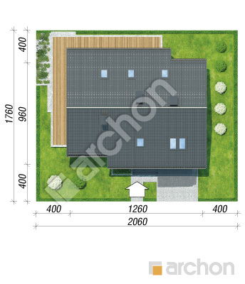 Проект дома ARCHON+ Дом в журавках 5 Ситуація