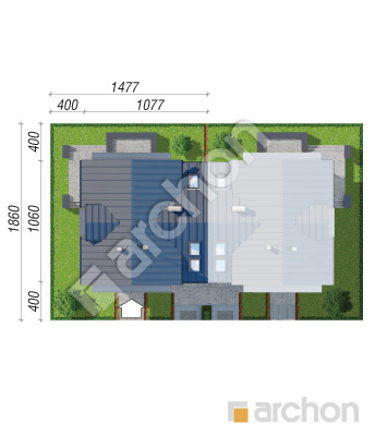 Проект дома ARCHON+ Дом в буддлеях (Б) вер.3 Ситуація