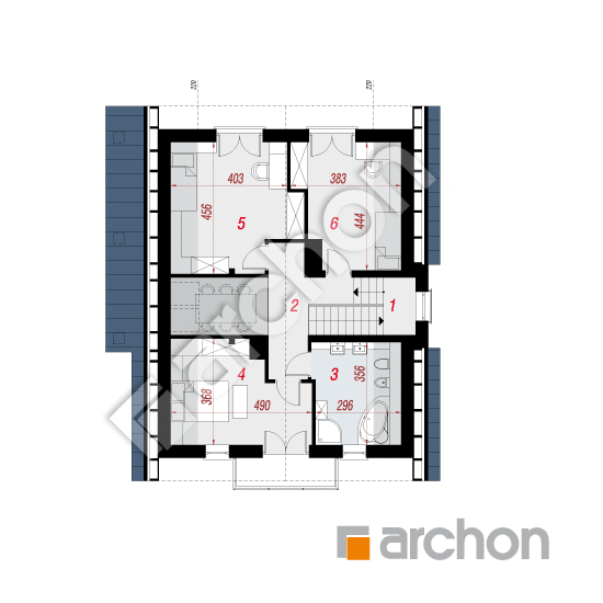 Проект дома ARCHON+ Дом в аденофорах 2 План мансандри