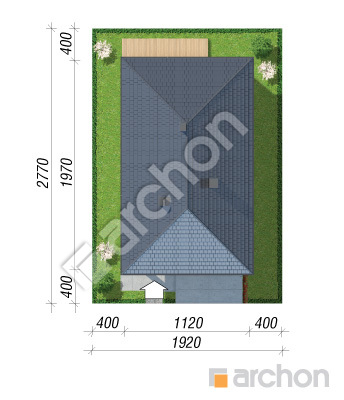 Проект дома ARCHON+ Дом в хакетиях 11 (Г2) Ситуація