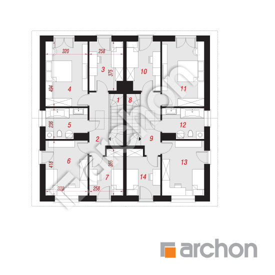 Проект дома ARCHON+ Дом под гинко 24 (ГР2) План мансандри