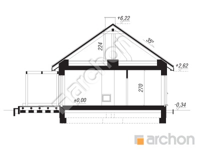 Проект дома ARCHON+ Дом в оливниках ВИЭ Розріз будинку