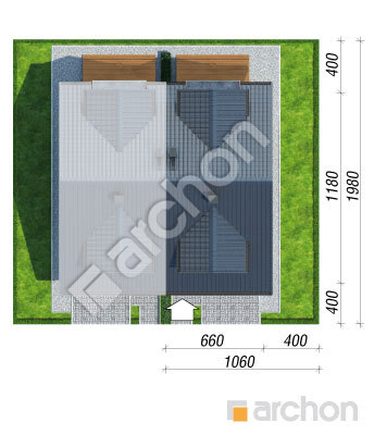 Проект дома ARCHON+ Дом под гинко 6 (ГБ) Ситуація