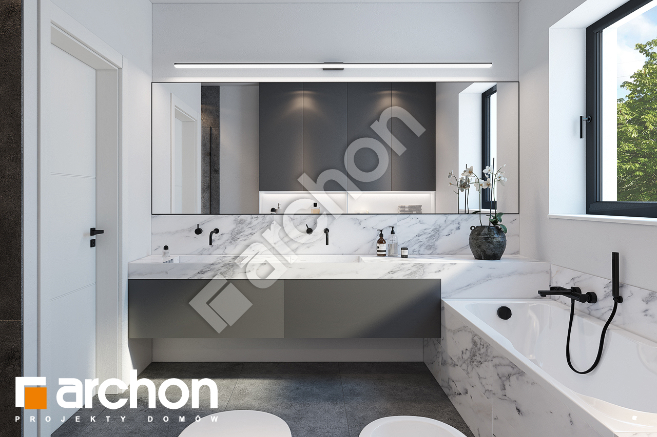 Проект будинку ARCHON+ Будинок в ренклодах 6 (Г2) візуалізація ванни (візуалізація 3 від 2)