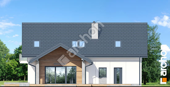 Дворовой фасад Дом в аурорах 7 (Г2)