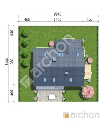 Проєкт будинку ARCHON+ Будинок в аурорах 7 (Г2) Ситуація