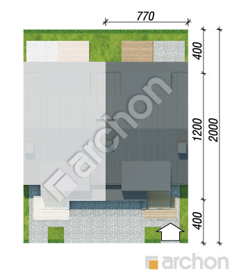 Проект дома ARCHON+ Дом в клематисах 27 (С) Ситуація