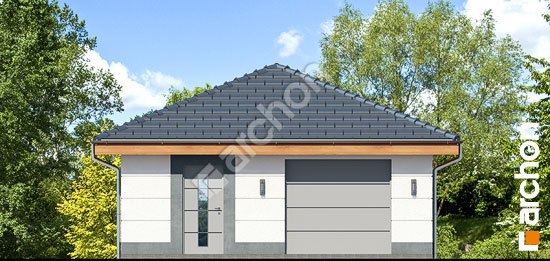 Передний фасад Г24 - Одноместный гараж