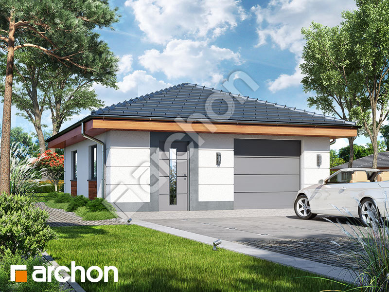 Проект дома ARCHON+ Г24 - Одноместный гараж Вид 1