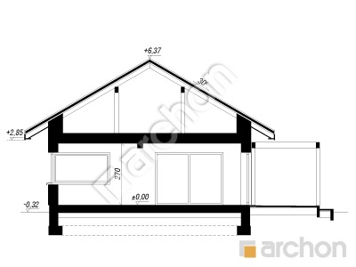 Проєкт будинку ARCHON+ Будинок в мекінтошах 9 Розріз будинку