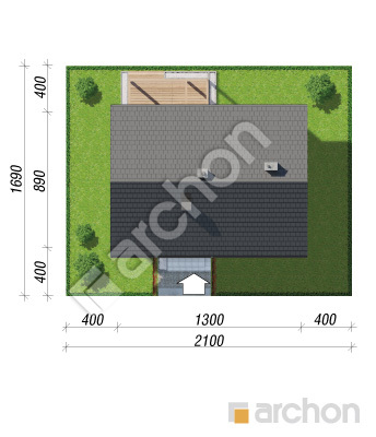 Проєкт будинку ARCHON+ Будинок в мекінтошах 9 Ситуація