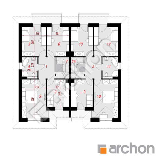 Проєкт будинку ARCHON+ Вілла Амелія (П2) вер.3 План першого поверху