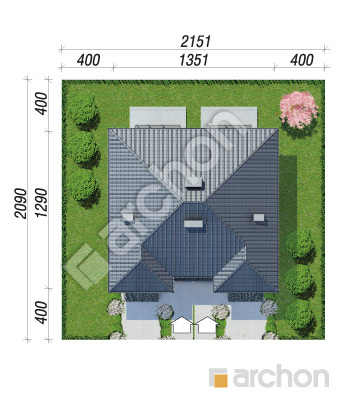 Проект дома ARCHON+ Вилла Амелия (Р2) вер.3 Ситуація