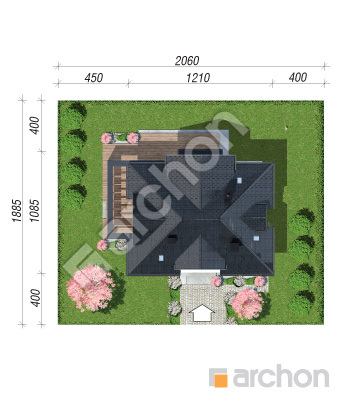 Проект дома ARCHON+ Вилла Миранда 14 Ситуація