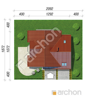 Проект дома ARCHON+ Дом в тамарисках 3 вер.2 Ситуація