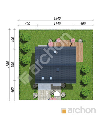Проєкт будинку ARCHON+ Будинок в яблонках 18 Ситуація