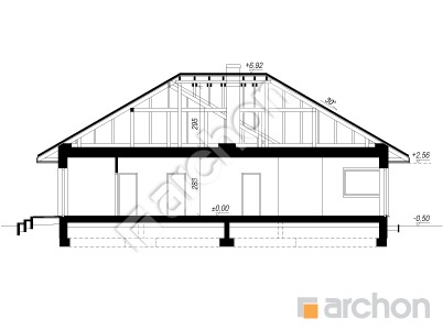 Проект дома ARCHON+ Дом в альвах 3 (Е) ВИЭ Розріз будинку