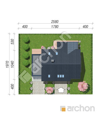 Проект дома ARCHON+ Дом в аурорах 9 (Г) Ситуація