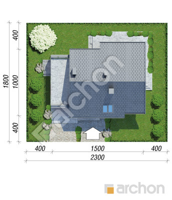 Проєкт будинку ARCHON+ Будинок в цитринках 2 Ситуація
