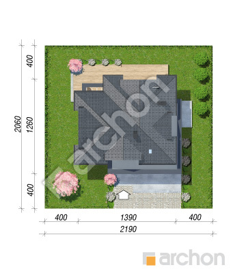 Проєкт будинку ARCHON+ Вілла Міранда 19 (Г2Е) Ситуація