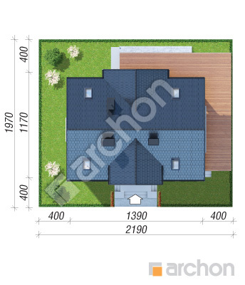 Проект дома ARCHON+ Дом под софорой (П) Ситуація