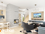 Проект дома ARCHON+ Дом в мирте 5 дневная зона (визуализация 1 вид 2)