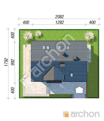 Проект дома ARCHON+ Дом в авокадо 2 (Н) Ситуація