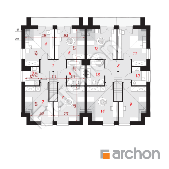 Проект будинку ARCHON+ Будинок в горіхах (Р2) План мансандри