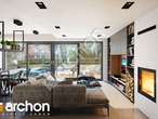 Проект дома ARCHON+ Дом в орехах (Р2) дневная зона (визуализация 1 вид 4)