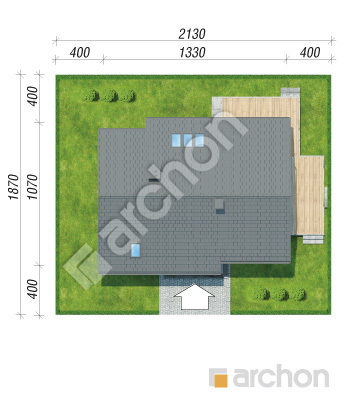 Проєкт будинку ARCHON+ Будинок в аурорах 5 Ситуація