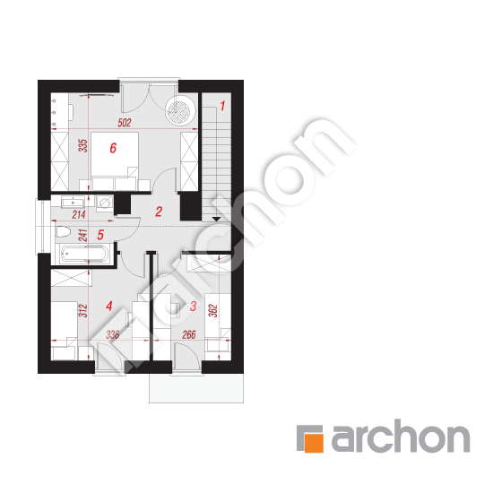 Проект будинку ARCHON+ Будинок в тунбергіях 3 План мансандри