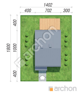 Проєкт будинку ARCHON+ Будинок в тунбергіях 3 Ситуація
