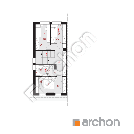 Проект будинку ARCHON+ Будинок в чорній смородині (ГБ) План мансандри