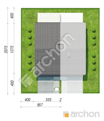 Проект дома ARCHON+ Дом в черной смородине (ГБ) Ситуація