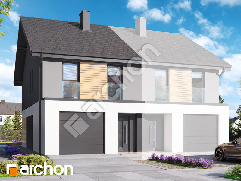 Проект будинку ARCHON+ Будинок в чорній смородині (ГБ) Вид 1