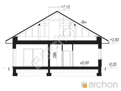 Проект дома ARCHON+ Дом в хакетиях 3 Розріз будинку